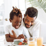 Work from home parent with child