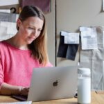 Employee working from laptop at home