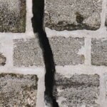 Crack in a brick wall