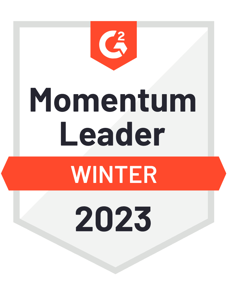 Momentum Leader Winter 2023 G2 Badge