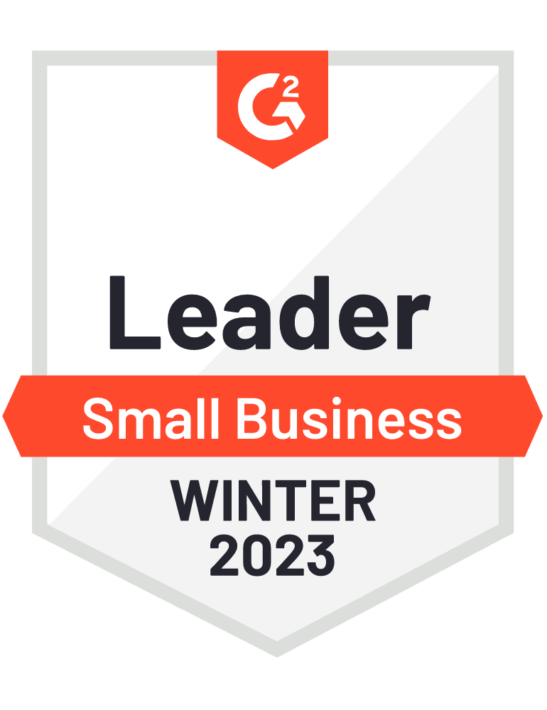 Small Business Leader Winter 2023 G2 Badge